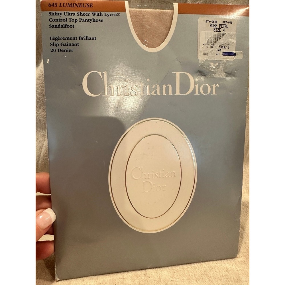 Christian Dior Pantyhose Stockings Hosiery Nylons Size XL NEW